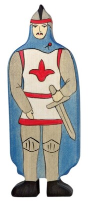 Wooden Tiger 80245 Knight with Blue Coat 16 cm Wooden Figures Series People
