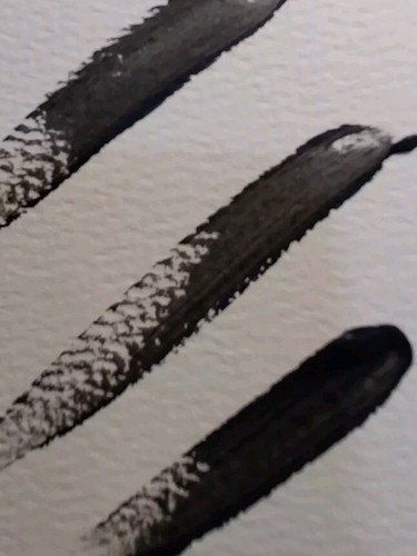 Aceo Original GAT PAINTING - Abstract Black White Artwork Modern Art Home Decor