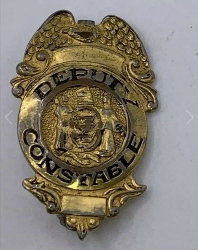 Rare OBSOLETE VINTAGE Deputy Constable Metal Breast pin Badge 