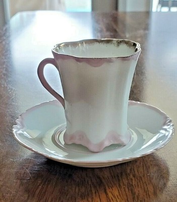 Fine Porcelain Coffee Pot Circa 1970 Breakfast Coffee Set Milk Jug Large Cup French Vintage