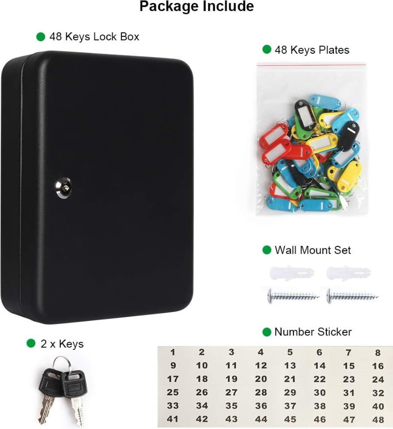 Key Cabinet Wall Mount Key Lock Box with Key Management Locking Key Organizer