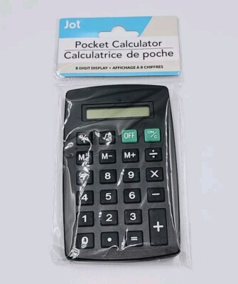  BRAND NEW  Jot Pocket Calculator 8 Digit Display 