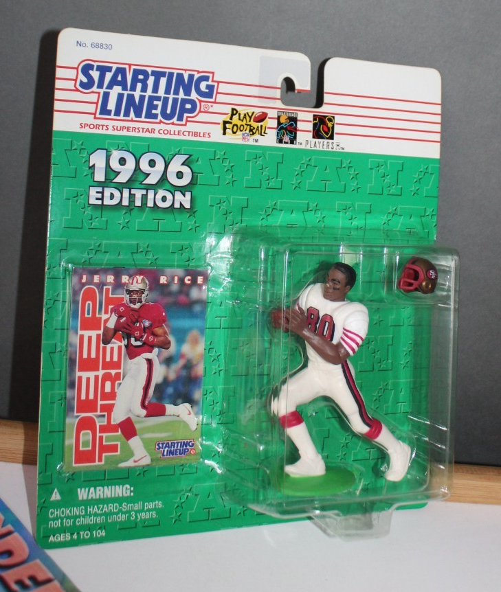 Starting Line Up NFL Jerry Rice Deep Threat Action Figure Toy Sealed Kenner 1996