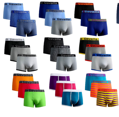 Mens Cotton Rich Cavilia Boxer Shorts 3 6 or 12 Pack High Quality blue grey