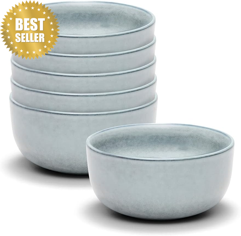 Relic Cereal Bowls - Set of 6 - Blue - Cereal Bowls