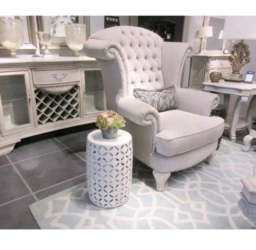 Allen + Roth 19.4-in Steel Plant Stand White Indoor Outdoor Round Home Decor
