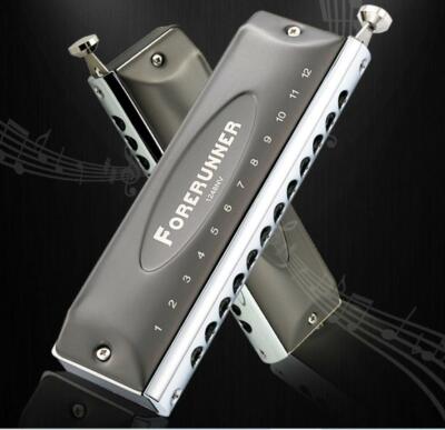 EASTTOP Harmonica Music Instrument Key of C 12Hole Chromatic Harmonica US Stock 