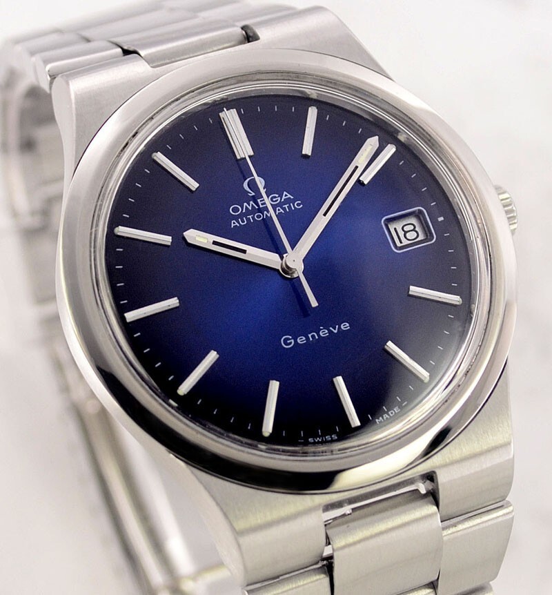 OMEGA GENEVE AUTOMATIC 1660173 CAL1012 DATE DARK BLUE DIAL MEN OMEGA GENEVE AUTOMATIC 1660173 CAL1012 DATE DARK BLUE DIAL MEN