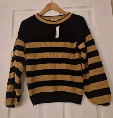 Ladies Oasis Jumper - Size: S - Black & Gold 