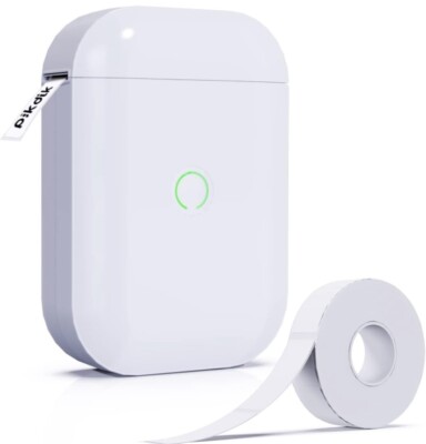 Mini Bluetooth Label Makers - D11 White Label Maker Machine with Tape