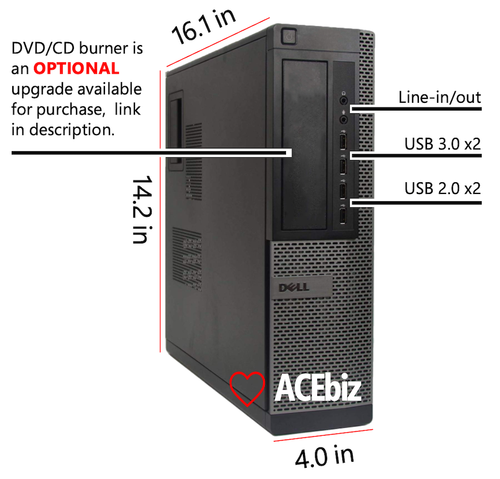 Dell Desktop Compute PC Fast i7 Windows 7 pro SSD WiFi HDMI 1-Year Warranty 7010