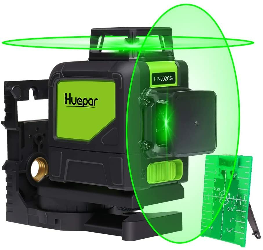 Linienlaser Huepar 902CG Kreuzlinienlaser Set Nivelliergerät Laser