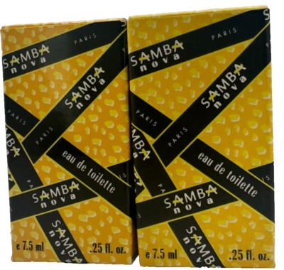 2 pack, VTG Mini Eau Toilette SAMBA NOVA by PERFUMER`S Workshop Parfum 7.5ml