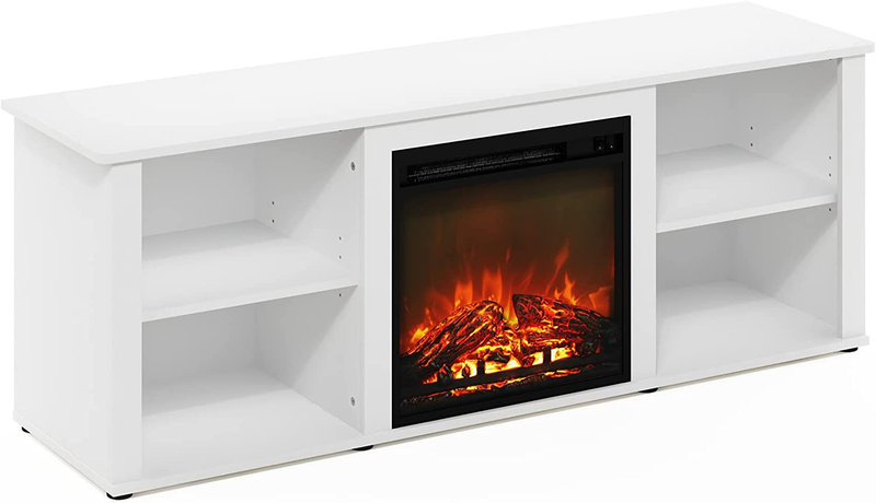 With Fireplace, Solid White