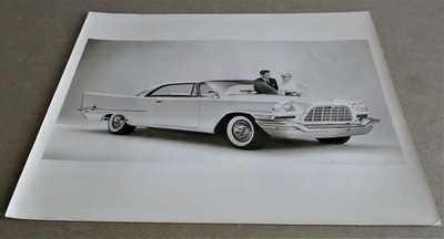 1958 CHRYSLER 300-D, 8x10 PHOTO &  SPECIFICATION SHEET for PRESS RELEASE 12-9-57