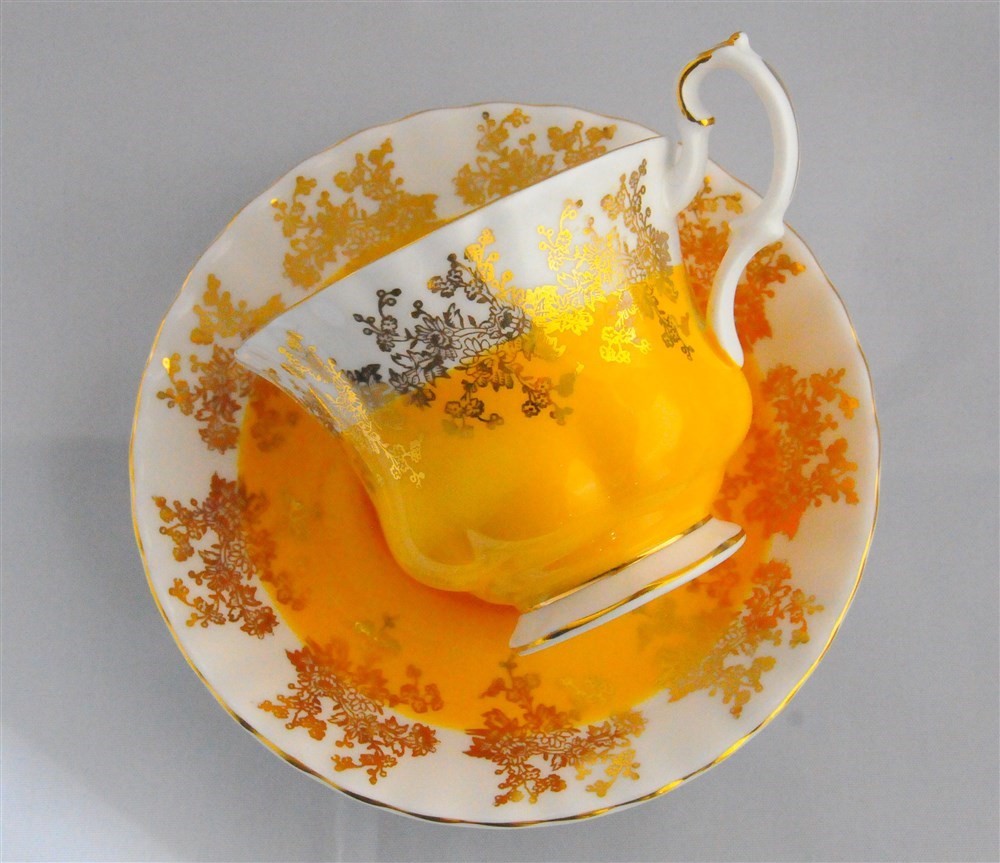 Royal Albert Regal Series Yellow Gold Tea Cup & Saucer