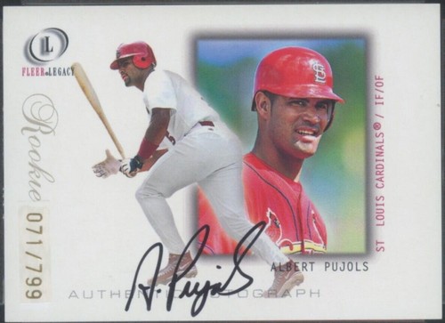 その他  Pujols Auto Fleer BGS 9.5 ALBERT PUJOLS 2001 FLEER LEGACY RC AUTOGRAPH #D 005
