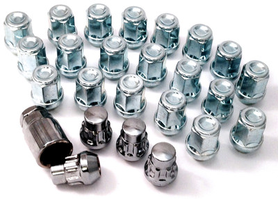 Car wheel nuts lugs bolts inc Locking Lock M12 x 1.5, 19mm Hex Taper seat x 24