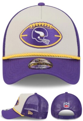 Minnesota Vikings New Era 9Forty Historic Sideline Mesh Purple Snapback Hat Cap