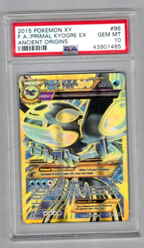 Pokemon Card PSA 10 Gem Mint Primal Kyogre EX 96/98 Ancient