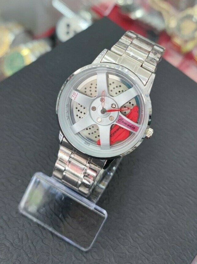 Orologio Da Polso Comudir Uomo Quarzo Subacqueo Acciaio Cerchi Auto 007 lac