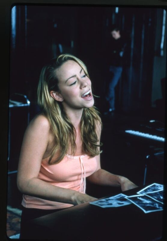 Mariah Carey Glitter Singing Playing Piano Original 35mm Transparency Stamped