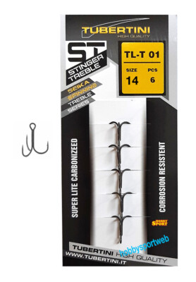 ANCORETTE STINGER TREBLE TL-T01 SIZE 14  CONF 6 PZ SPINNING TROTA LAGO FIUME