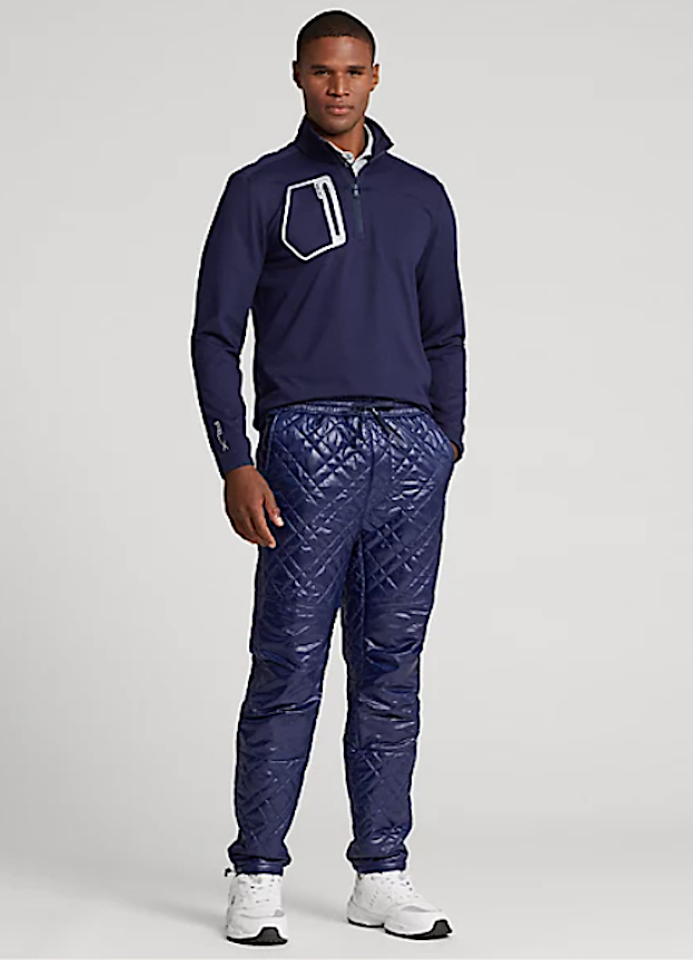RLX Ralph Lauren Men Navy Slim Fit Water-Repellent Quilted