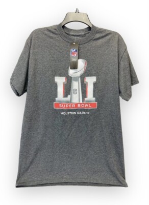 2017 Super Bowl LI 51 Houston, Patriots vs Falcons Football Men's Size M T-Shirt