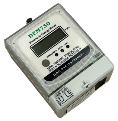 DAE DEM730P, kWh Submeter, RS485, 1P3W(2 hot wire, 1N), 120/240V,50A,Internal CT