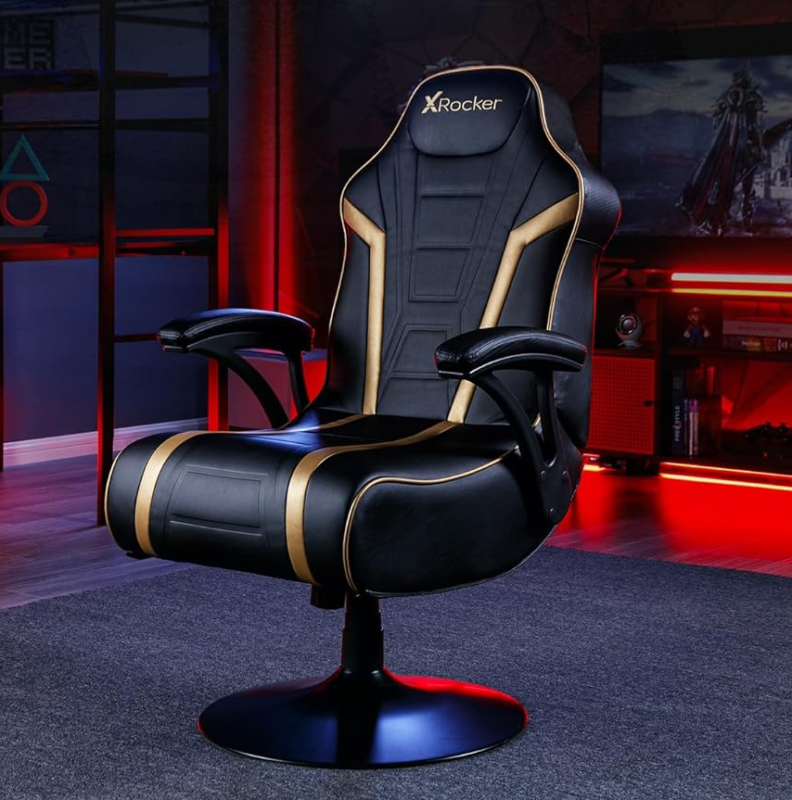 Rocker Trident Pedestal Video Gaming Chair Wireless Subwoofer Bluetooth 196365755208