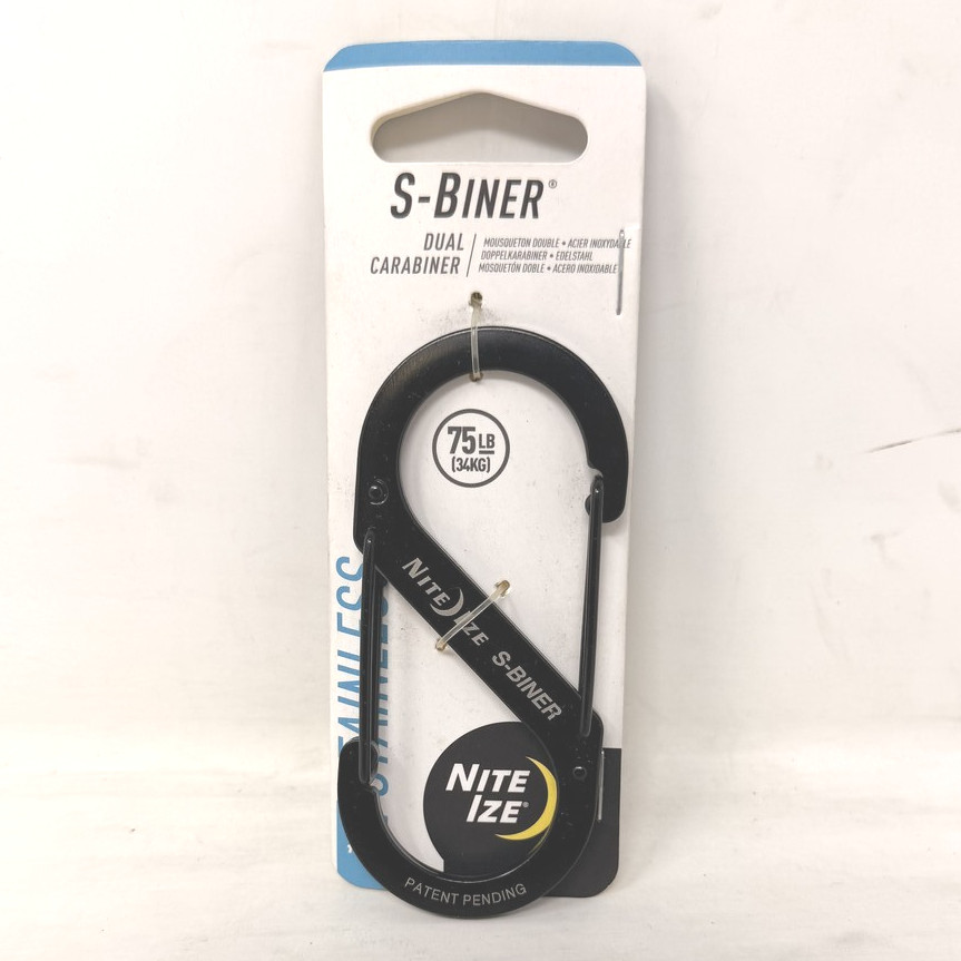 NITE IZE 094664007390 S-BINER SIZE #4 STAINLESS STEEL DUAL CARABINER NEW
