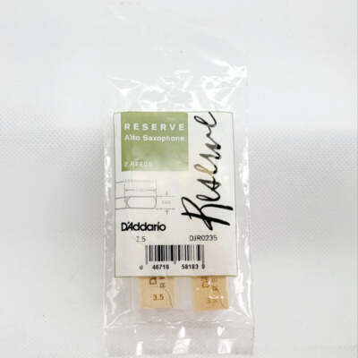 D'Addario Reserve Alto Saxophone Reeds, Strength 3.5, Box of 2