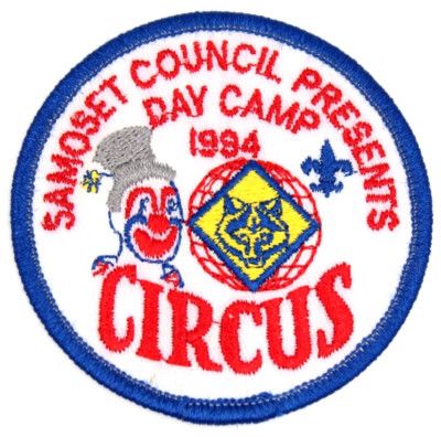 1994 Day Camp Samoset Council Patch Wisconsin WI Boy Scouts BSA Circus Clown