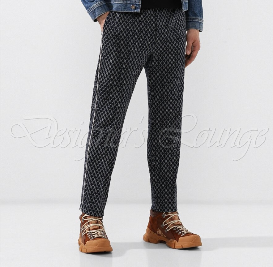 Pre-owned Gucci Men's Flashtrek Gg Canvas 8 / Us 8.5 Leather Sneakers $980 Authentic In Brown