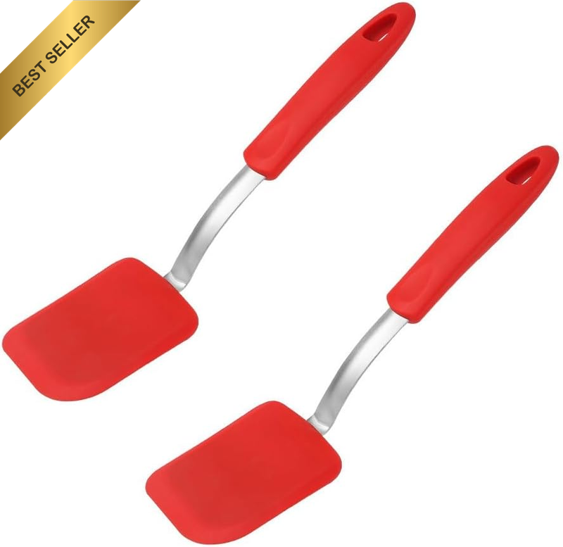 Silicone Cookie Spatula Turner 2 Pack Mini Spatula Flexible Kitchen Small Silico