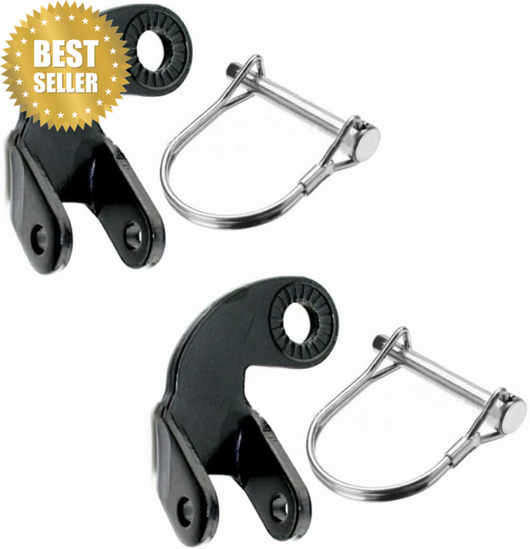 Bike Trailer Hitch, Bicycle Stainless Steel 12Mm-Hitch Coupler Black&White