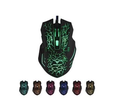 Havit HV-MS672 3200DPI Wired Mouse, 4 Adjustable DPI Levels, 6 Buttons - Black