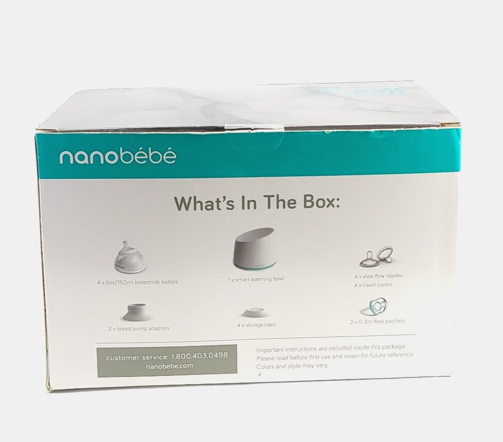Nanobebe Baby Bottle Complete Starter Set, for Breast Milk and Formula NEW