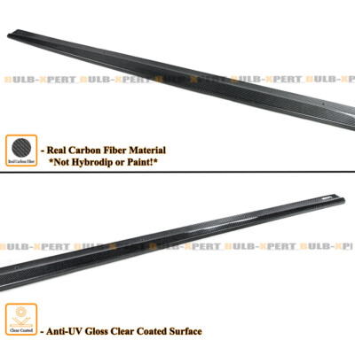 For 17-23 BMW F90 M5 G30 530 540 550 Carbon Fiber Side Skirt Extension Splitters