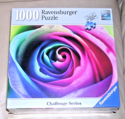 NEW 2017 HTF Rainbow Rose Challenge Series 1000 Piece Puzzle Ravensburger Pc