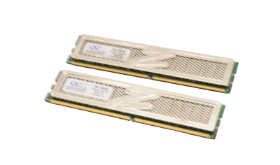 (Lot of 2) OCZ TECHNOLOGY OCZ2P10002GK , PC2 8000 1GB Dual Channel Memory (RAM)
