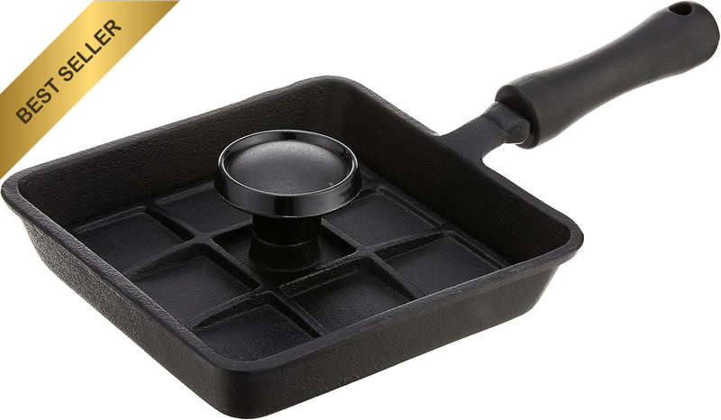 Mini Cast Iron Panini Pan with Press
