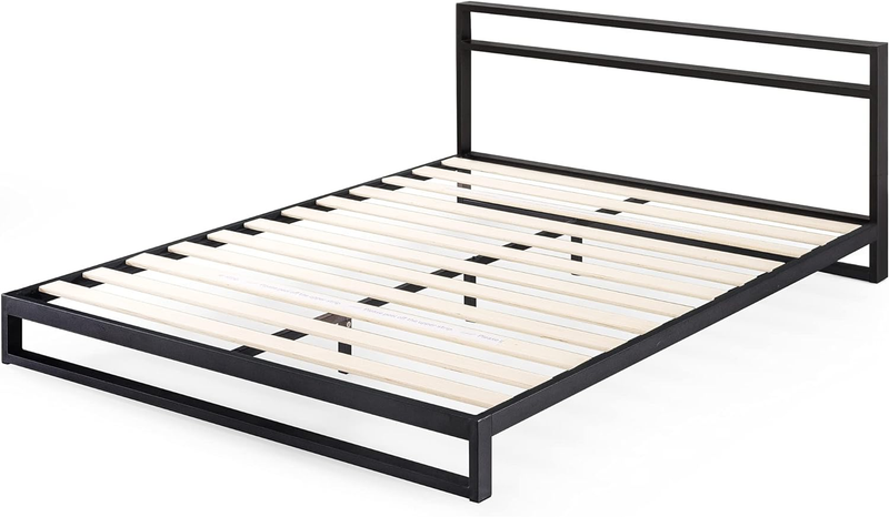 ZINUS Trisha Metal Platforma Bed Frame with Headboard, Wood Slat Support, No Box
