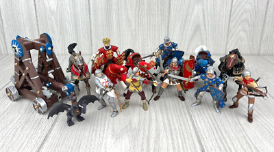 Papo Knights, Horses, Dragon & Battering Ram Lot of 15 Early Mid 2000s