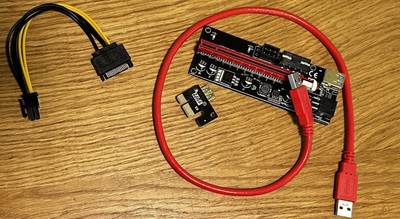 PCIE GPU Riser Latest V009S 6 PIN + MOLEX GPU Mining ETH USB