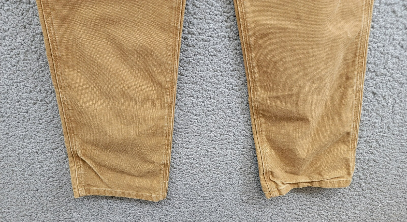 Ralph Lauren Canvas Carpenter Pants Big Boys' 12 Beige Solid Zip Snap Closure - Picture 4 of 19