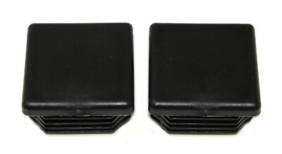 Universal Plastic 1-1/2 inch Black Square Tubing Cap Finishing Plug Chair Glide 
