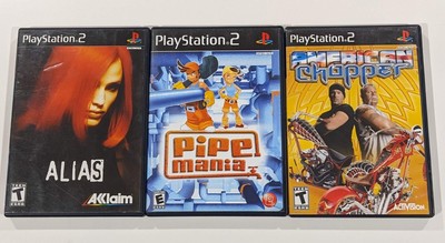 Alias, Pipe Mania, American Chopper Playstation 2 PS2 Game Lot Tested Complete