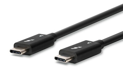 Plugable Thunderbolt 3 Cable 40Gbps Supports 100W Charging, 2.6ft (0.8m), 5A